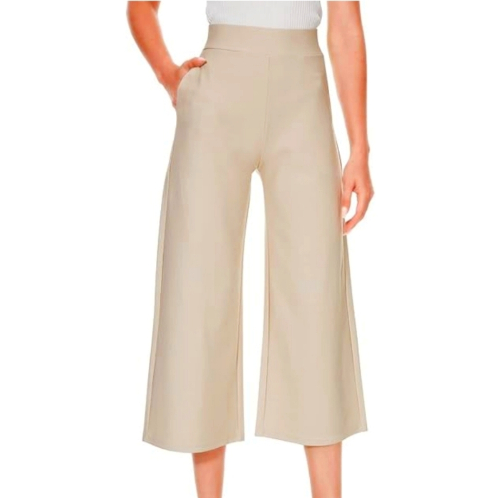 Tsful Wide Leg Women Trousers High Waisted Dress Pants Business Casual Sz M